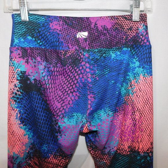 Marika Womens S Rainbow Multicolour Snake Skin  Print Athletic yoga leggings - Picture 6 of 7